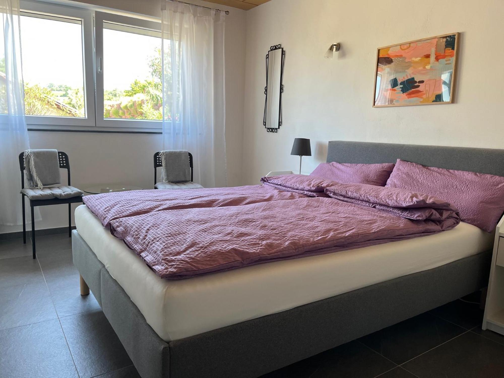 100 Qm Im Weindorf - Balkon/garage Appartement Aspisheim